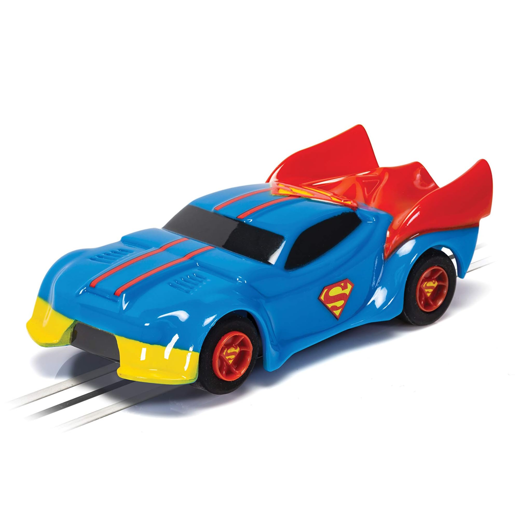 Micro Scalextric Scalextric Micro Cars - Justice League Superman - Toy Slot Car for use Race Tracks or Set - Small Kids Gift Ideas for Boy/Girl Ages 4 Accessories