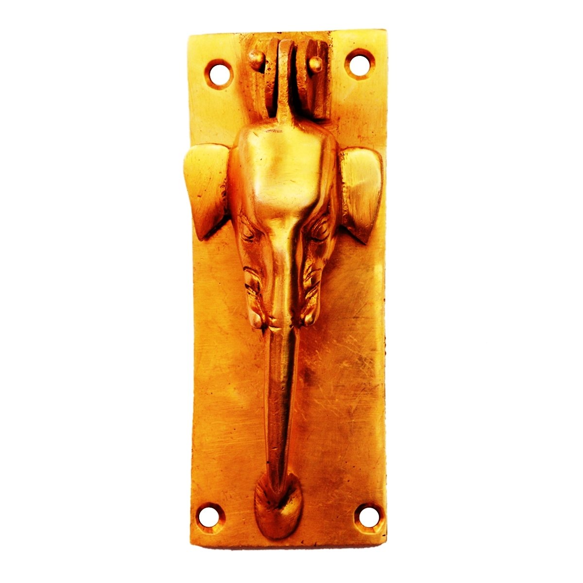 Purpledip Brass Cabinet/Drawer Pull Handle/Knob/Door Knocker 'Wild Elephant' (11138)