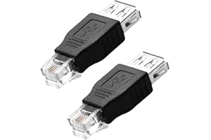 NSGWKZD RJ11 to USB Adapter - 6P4C Telephone Jack to USB Type-A Male Plug for Phone Fax Machine Modem, 2PCS