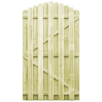 Tidyard- Gartentor Hoftor Imprägnierte Kiefer 100 x 175 cm Gewölbtes