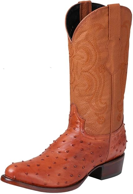 botas vaqueras de piel de avestruz