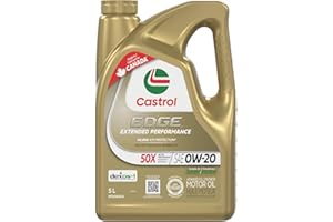 Castrol Edge Extended Performance 0W-20 Advanced Full Synthetic Motor Oil, 5 Litres - Made in Canada