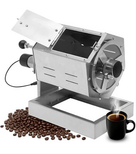 Manuelle Kaffeeröstmaschine Mit Rührgriff – Aus Edelstahl, Rechteckiger Halter, Für Zuhause