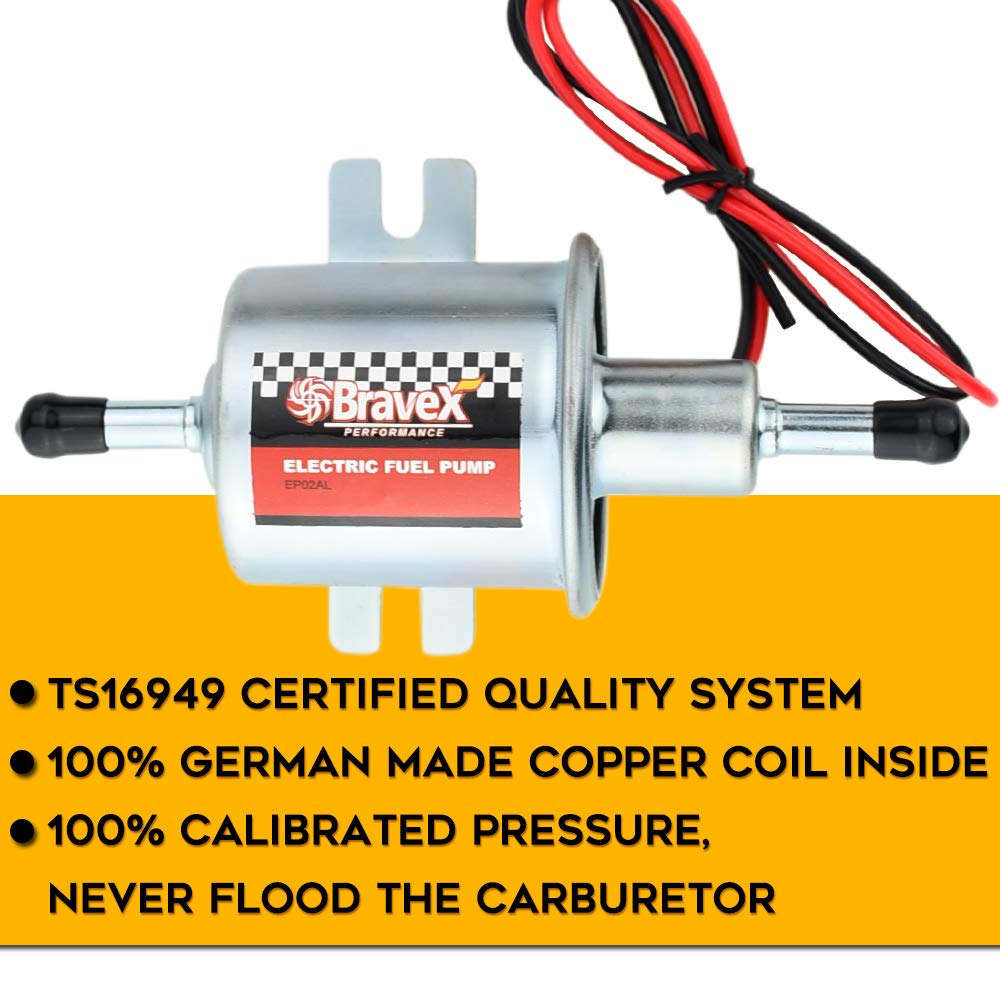 Universal 12V Low Pressure 2.54 PSI Gas Diesel Inline Electric Fuel