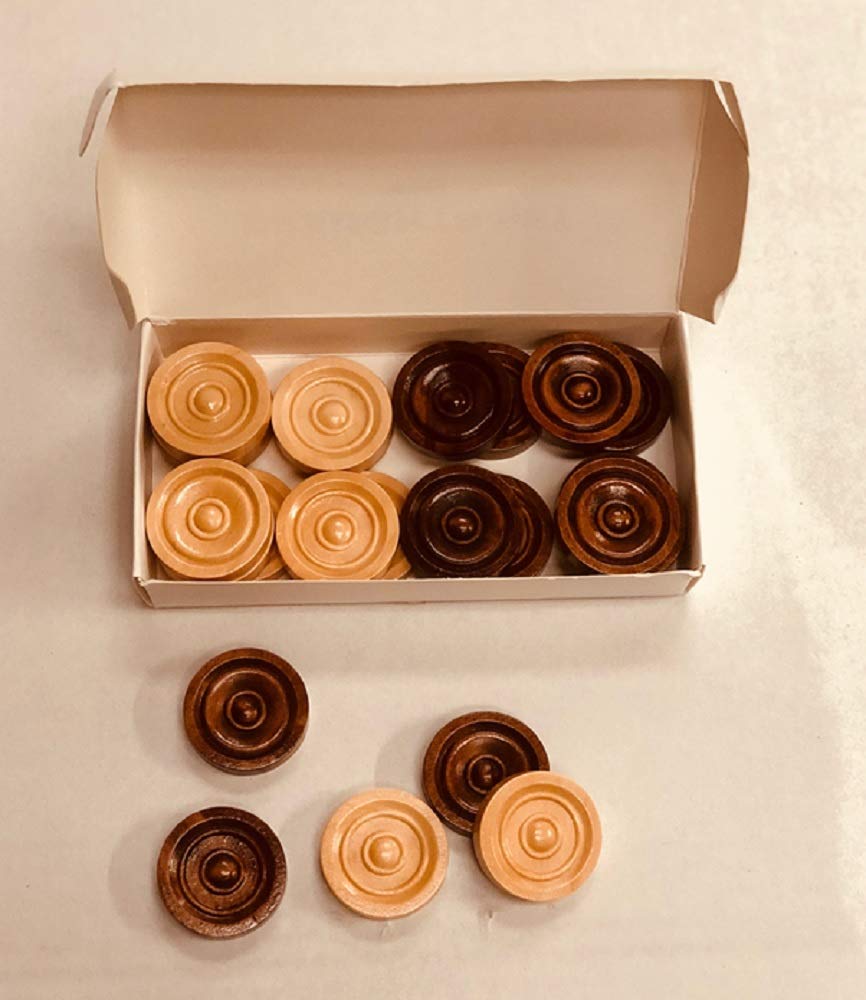 Gamez Galore Wooden Draughts Pieces Set