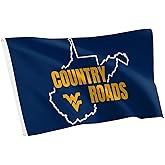 Desert Cactus West Virginia University Flag - 3 x 5 Feet WVU Mountaineers Banner, Indoor/Outdoor Durable Fabric Display (Style J1)