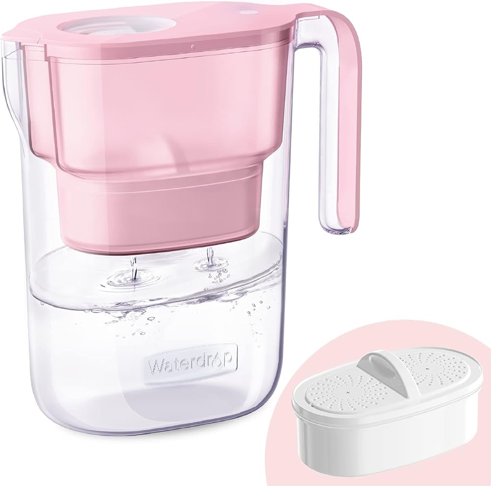 Waterdrop Elfin NSF 2.5L Fridge Water Filter Jug Pink WD-PF-01A Plus