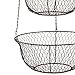 MyGift 3 Tier Bronze Metal Hanging Kitchen Fruit Basket, Country Rustic Heavy Duty Wire Produce, Vegetables and Storage Organizer Basket with Sturdy Ceiling Hook