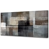 Cao Gen Decor Art A62450 Canvas Prints Abstract Wall Art Print Paintings Grey and Brown Home Decor Framed Ready to hang for L