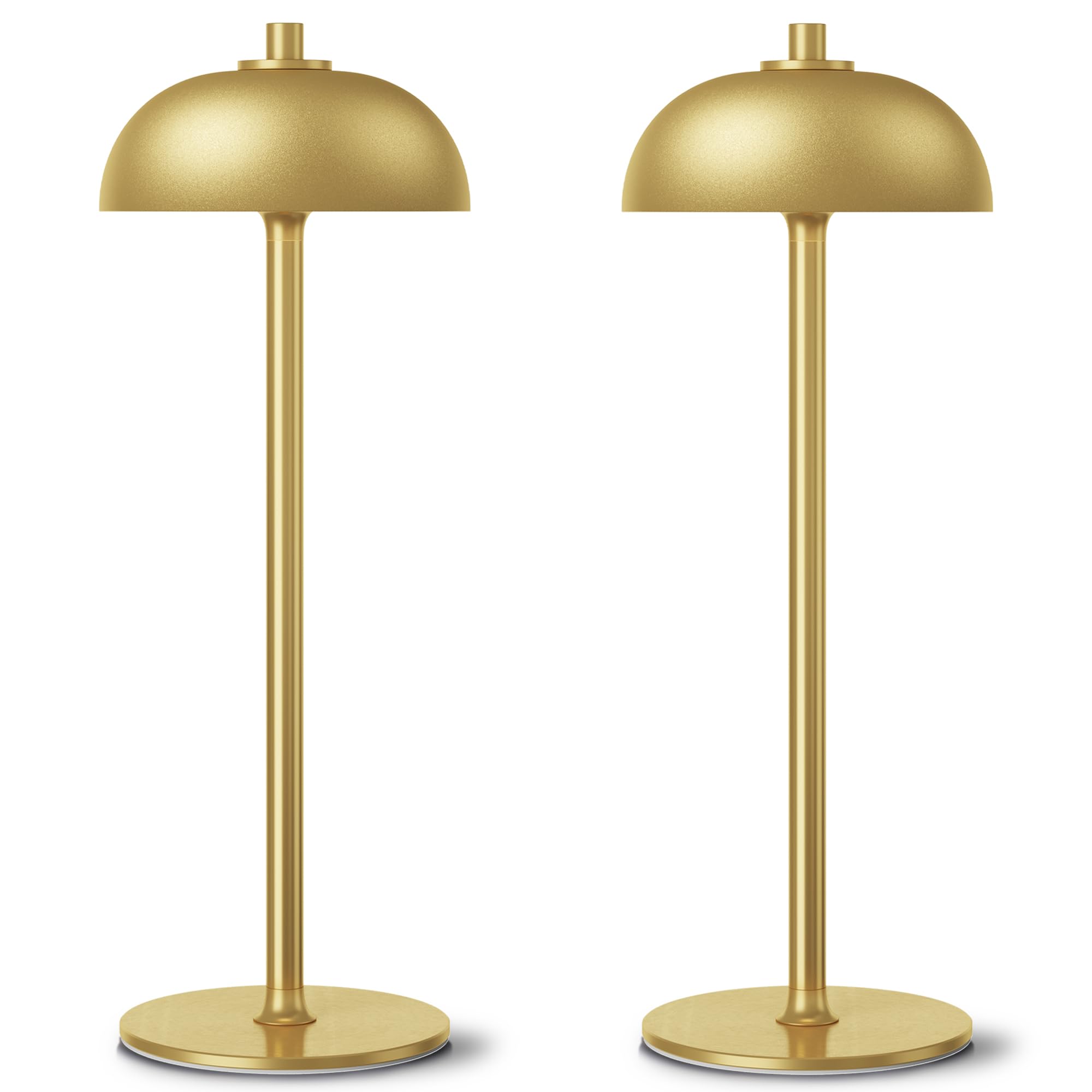 Photo 1 of JONEMO 2 Pack Cordless Table Lamp, 5000mAh Portable Rechargeable Table Lamp, 3 Color Modes Stepless Dimming Table Light with Memory Function, for Dinner, Patio, Home, Restaurant.(Gold)