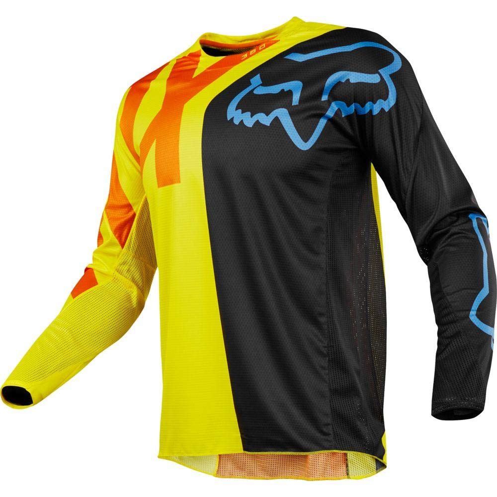 Fox Racing 2018 360 Preme Jersey-Black/Yellow-M
