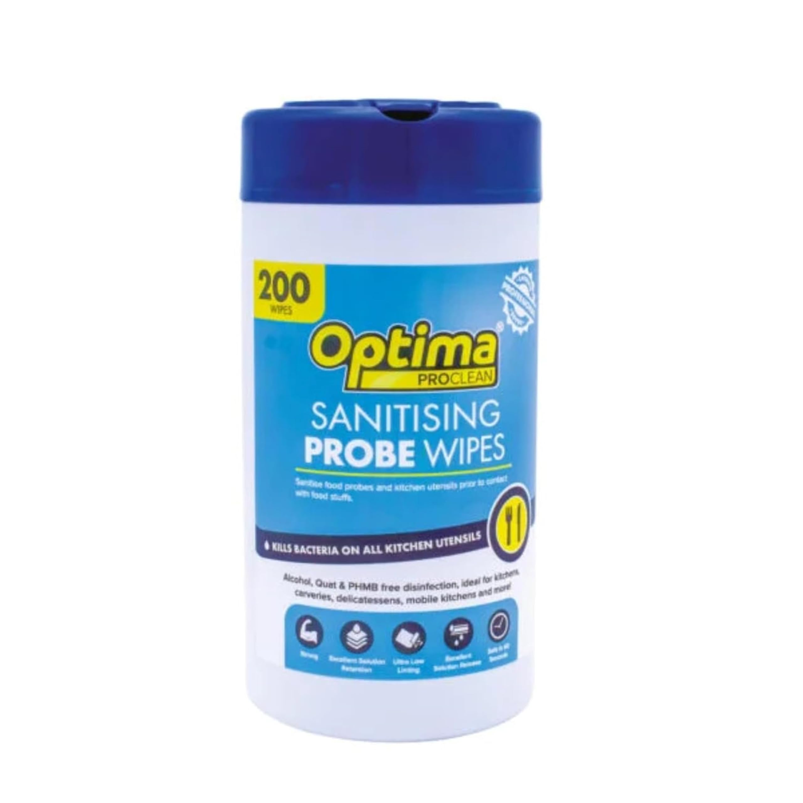 Genware Optima Safe Probe Wipes, Fabric, Blue, Pack of 200