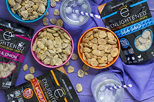 ENLIGHTENED BADA BEAN BADA BOOM – PLANT-BASED PROTEIN, GLUTEN FREE, VEGAN, CRUNCHY ROASTED BROAD (FAVA) BEAN SNACKS, 110 CALORIES PER SERVING, SRIRACHA, 1 OZ, 24 PACK