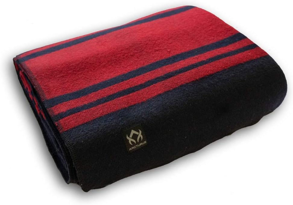 Arcturus Mt. Rainier Wool Blanket - Over 4 Pounds Warm, Heavy, Washable, Large | Great for Camping, Outdoors, Survival & Emergency Kits (Lava Canyon) : Sports & Outdoors