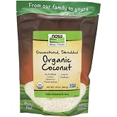 NOW Foods, Organic Coconut, Unsweetened and Shredded, No Added Colors, Flavors or Preservatives, 10-Ounce (Packaging May Vary