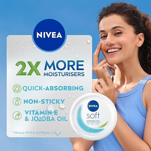 NIVEA SOFT LIGHT MOISTURISER, 200ML