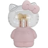 Impressions Vanity Hello Kitty 12 PCs Makeup Sponge Set with Container, Latex Free Blender Facial Sponges Applicator for Beauty Application, Powder, Cream, Concealer (Matte Pink)