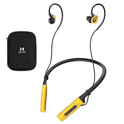 MIPEACE Earplug Headphones for Work, Neckband Wireless Work