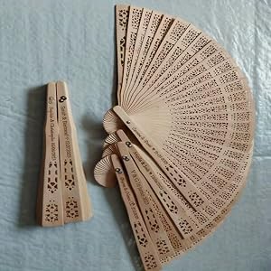 Engraved Wooden Wedding Fans With Organza Bags, Portable Handheld Ceremony Fans For Wedding Guests, Decorative Favors For Bri