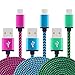 Android Charger Cable, Ououdee Premium 3-Pack Extra Long 6FT Nylon Braided Hi-Speed USB 2.0 A Male to Micro B Data Charger Cable for Samsung Galaxy S7, S6 Edge, HTC, Sony, Nokia, LG, PS4 and More