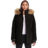 ALPINE NORTH Glacier Women’s Vegan Down Winter Coat with Faux Fur Hood - Parka Jacket for Women