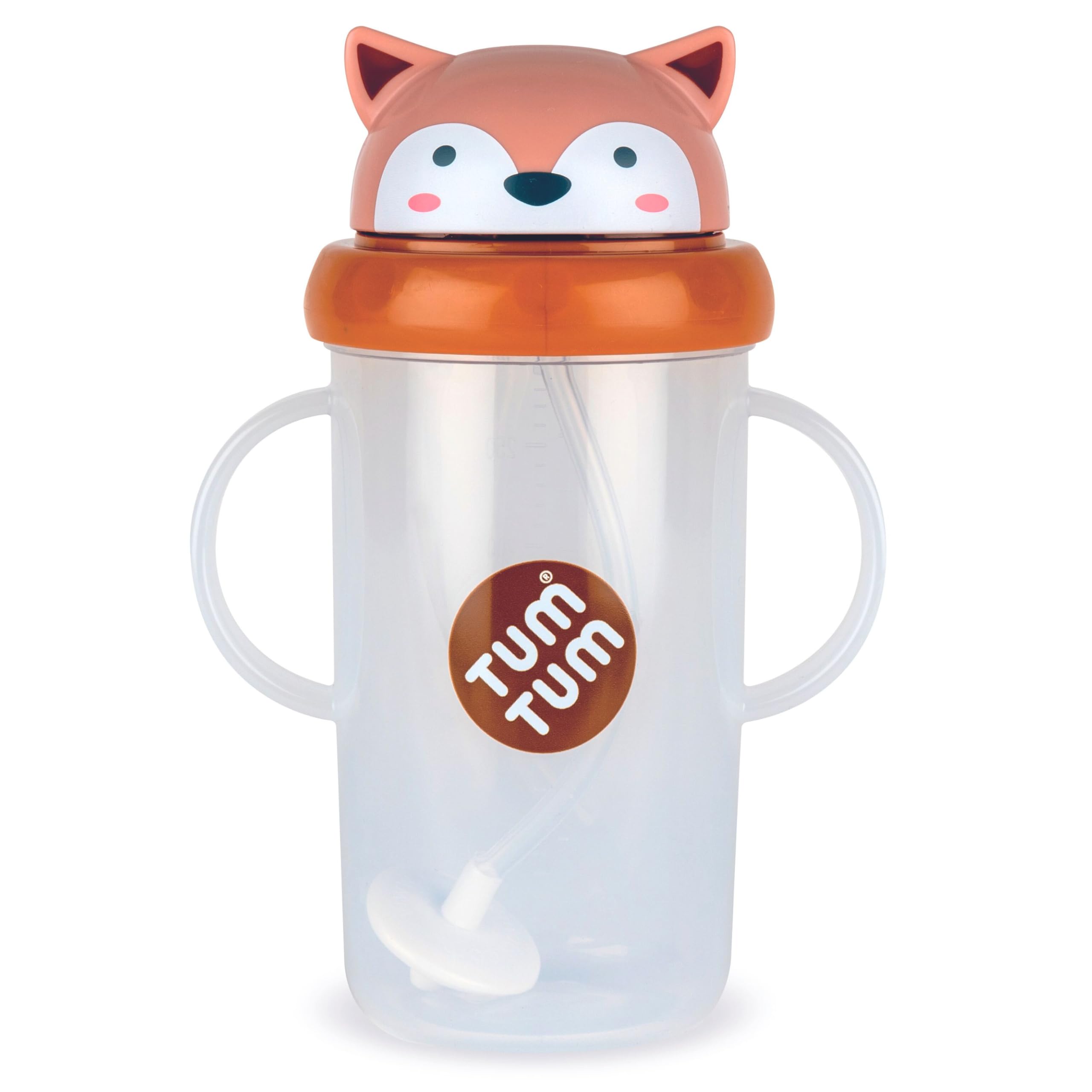 TUM TUM Tippy Up Free Flow Sippy Cup (No Valve), Sippy Cup for Toddlers, BPA Free (Fergus Fox 300ml)