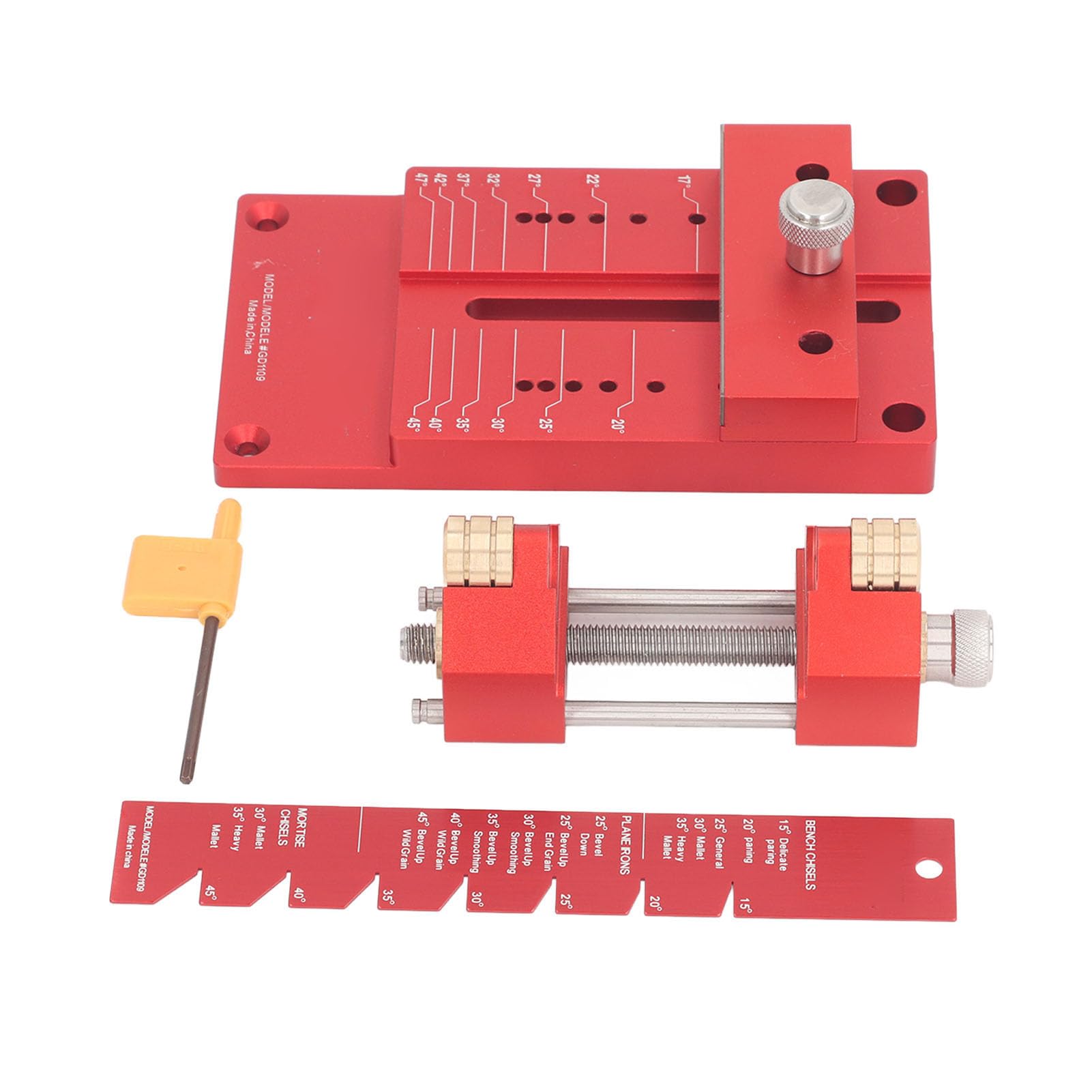 Honing Guide System, 15 to 45 Degree Sharpening Angle Chisel Sharpening Kit Fixture Chisel Plane Chisel Sharpening Guide
