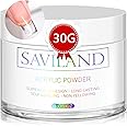 Saviland Clear Acrylic Powder - 30g Professional Acrylic Nail Powder for Acrylic Nails Extension, 3D Nail Art Polymer Powder, No Need Nail Lamp