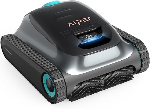 AIPER Scuba S1 Cordless Robotic Cleaner, Smart Navigation for Inground Pools up to 1,600 Sq.ft, 150 Min Runtime, Wall and Waterline Cleaning Vacuum (Renewed)