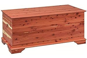 DutchCrafters 42" Heirloom Aromatic Red Cedar Hope Chest, Storage Trunk for Blankets - Amish Made in America (Large, Natural)