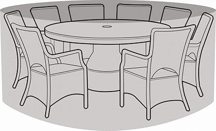 Garland 8 Seater Round Furniture Set Cover - Silver Grade W1404