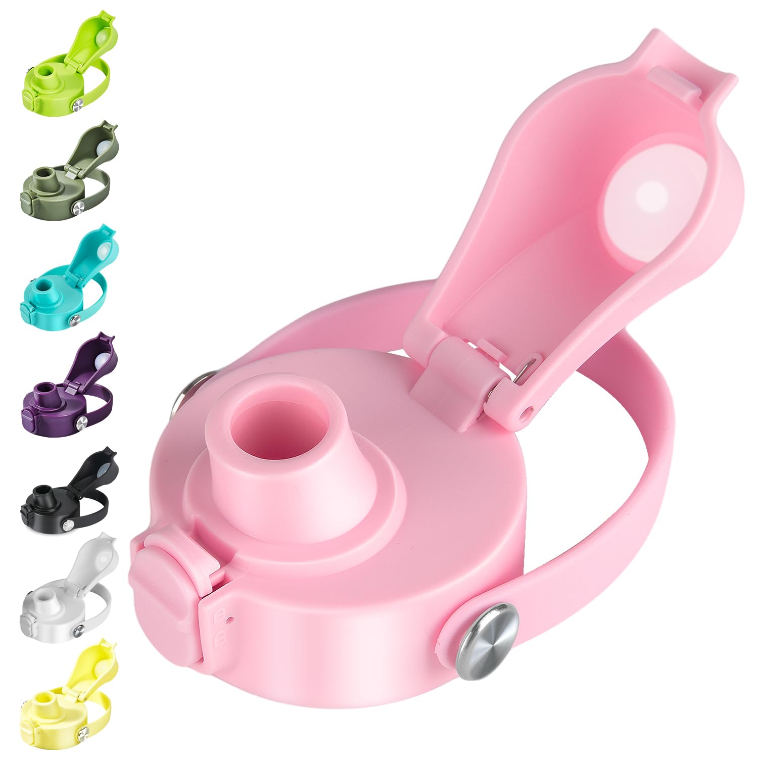 Photo 1 of Auto Flip Lid for Hydro Flask Wide Mouth Water Bottle, Great Spout Lid for HydroFlask, Replacement Lid with Button Lock, Pink