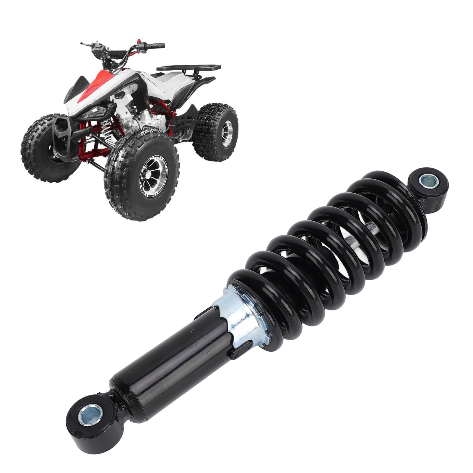 270mm Motorcycle Rear Shock Absorber, Adjustable Suspension Shock Strut Damper with 10mm Mounting Hole for 50cc-250cc Dirt Bikes, ATVs, Quads & Scooters
