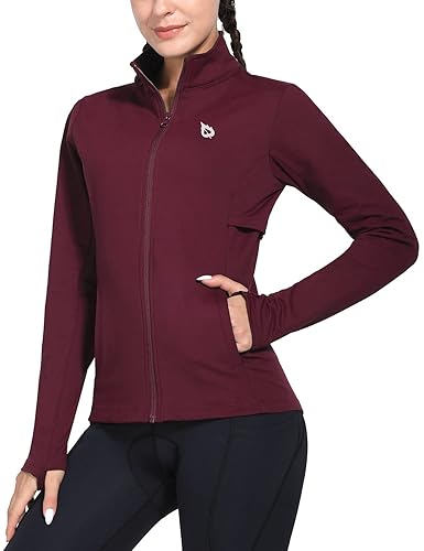baleaf Women's Fleece Running Jacket Water Resistant Full Zip