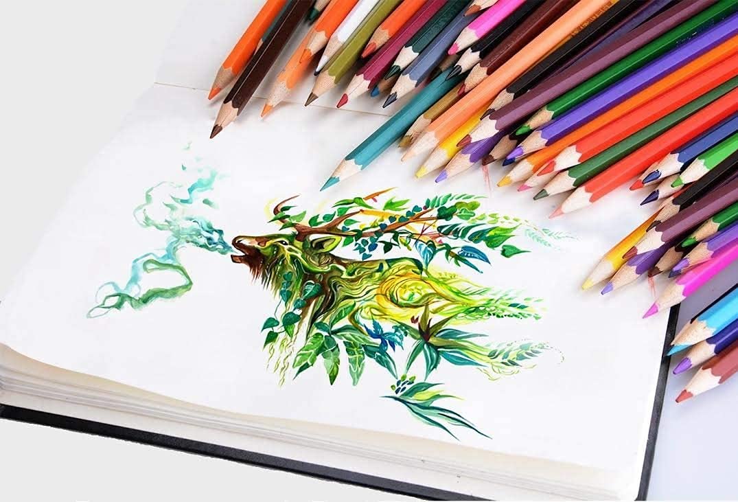 Art Magic Watercolor Pencils, Set of 48 Professional Colored Pencils for Adult and Teens, Premium Art Supplies for Coloring, Blending and Layering
