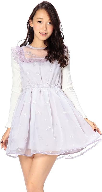 Amazon Co Jp リズリサ ワンピース 142 6031 0 パープル 日本 0 Free サイズ 服 ファッション小物