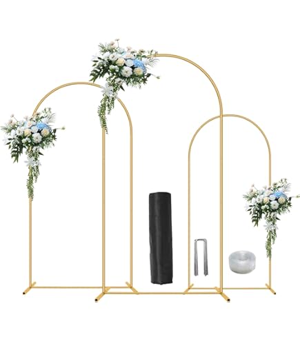 FOTSHARER Lot De 3 Housses D'arche De Mariage En élasthanne Rouge De 1,8 M, 2 M, Housses De Support Pour Arche De Mariage Ajustées Pour Fête