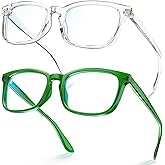 VISOONE Blue Light Blocking Glasses Square with Anti Computer Glare for Gaming Women and Men MONTANA