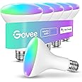 Govee Smart Light Bulbs, 1200 Lumens Dimmable BR30 Bulbs, RGBWW Color Changing Light Bulbs, WiFi & Bluetooth LED Bulbs, 16 Million Colors, Music Sync, Compatible with Alexa, Google Assistant, 6 Pack