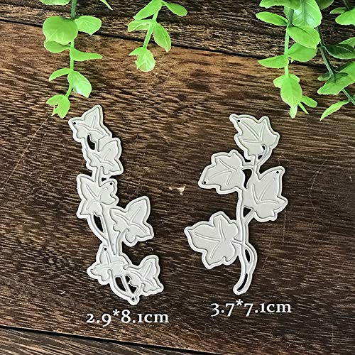 AkoMatial Cutting Dies,Leaves Vine Pattern Embossing Cutting Dies Tool Stencil Template Mold Card Making Scrapbook Album Paper Card Craft,Metal