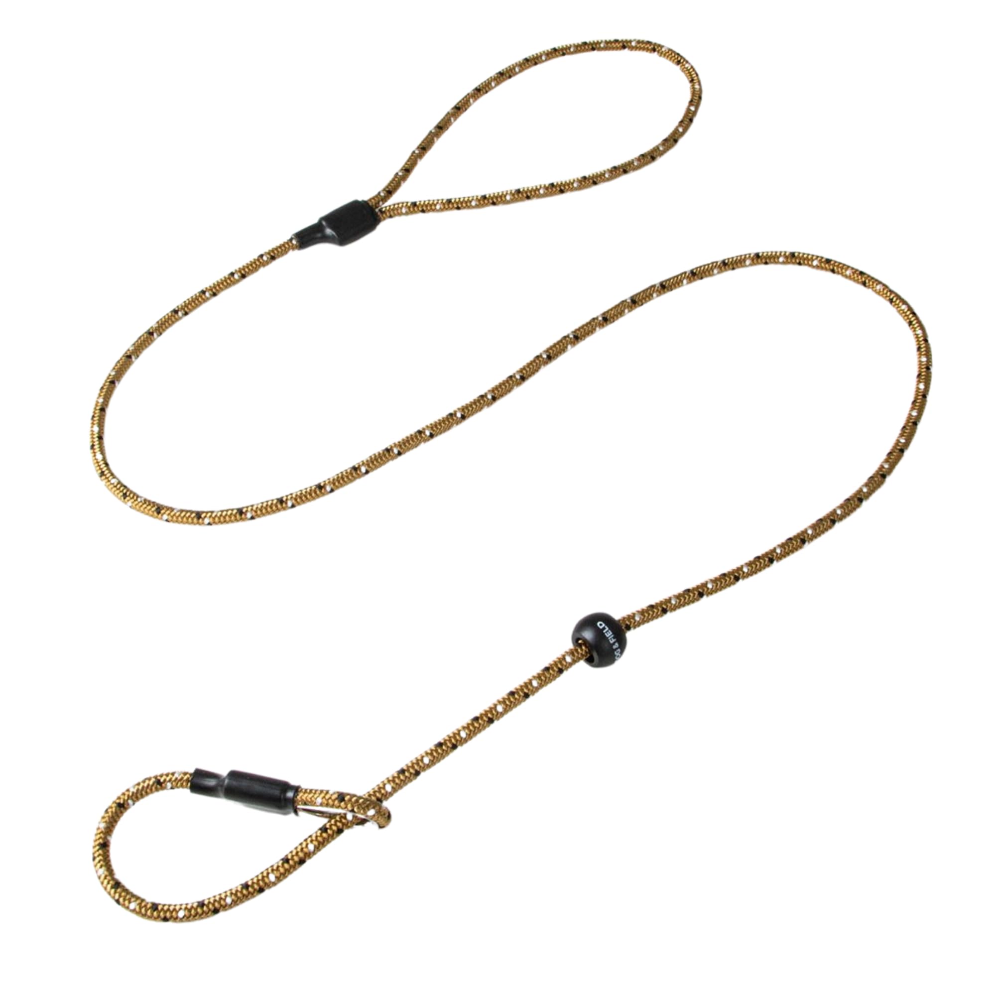 Dog & Field Pro Trialler Slip Lead, Brown. 1.2m Rope Lead For Dogs With Push Button Stopper