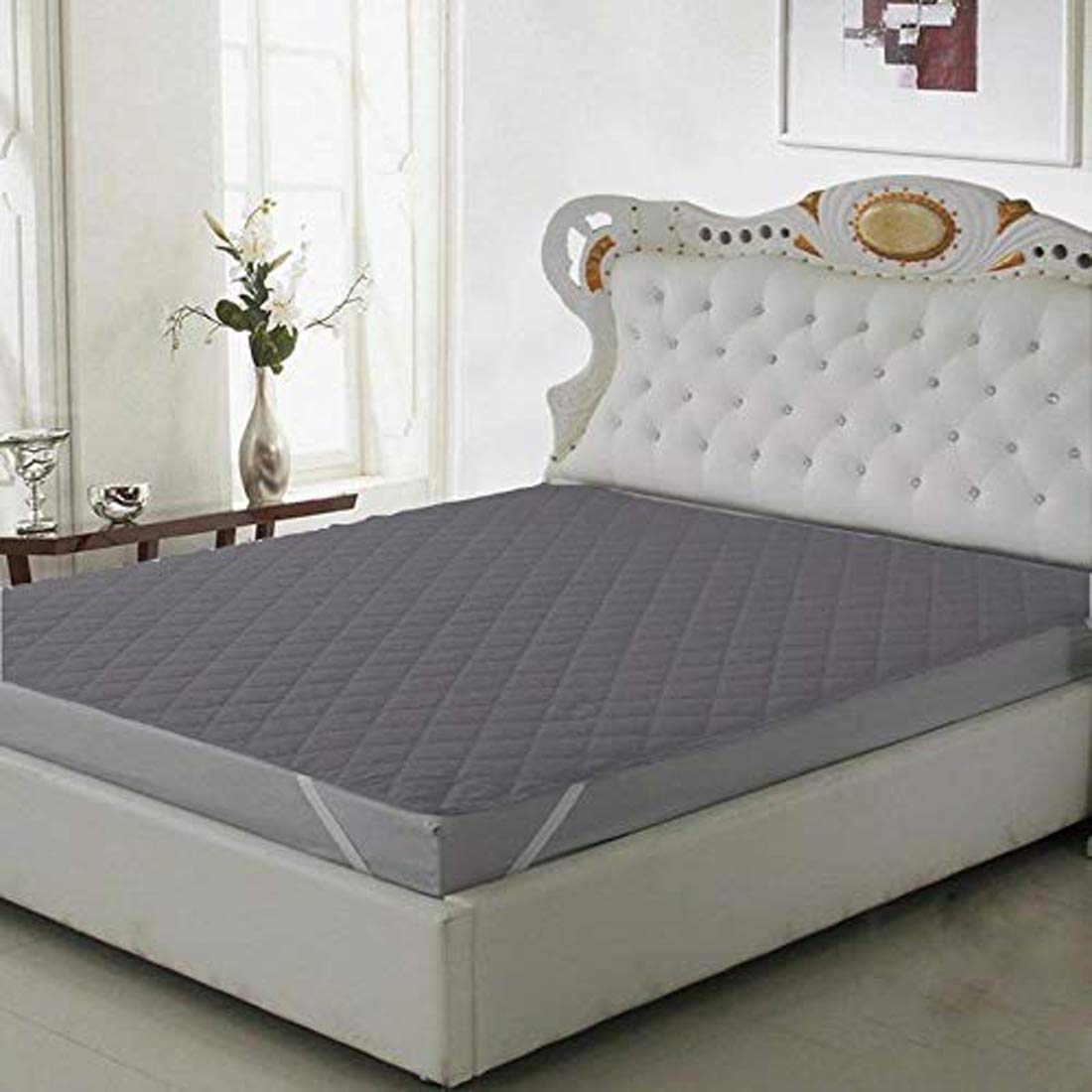 Buy CR Fashion 150 GSM++ Quilted Mattress Protector Queen Size Cotton