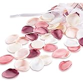 Der Rose 300pcs Artificial Flowers Silk Fake Pink Rose Petals Flower Girl Scatter Pedals for Aisle Centerpieces Table Confetti Party Favors Home Wedding Valentines Proposal Anniversary Decorations