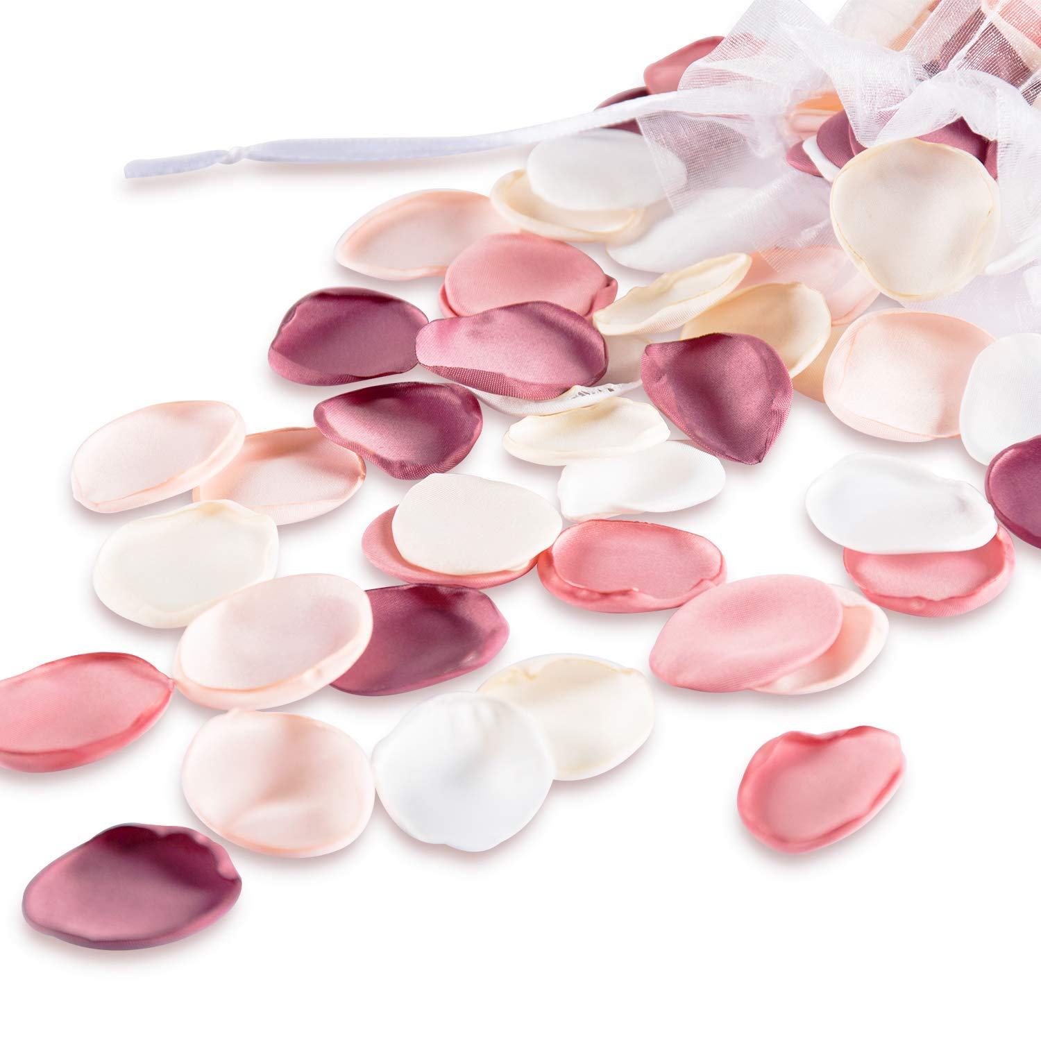 Photo 1 of Der Rose 300pcs Artificial Flowers Silk Fake Pink Rose Petals Flower Girl Scatter Pedals for Aisle Centerpieces Table Confetti Party Favors Home Wedding Valentines Proposal Anniversary Decorations