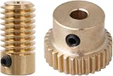 CNBTR 0.5 Mod Brass Gear Shaft 3mm Hole Worm Wheel 30T 16.2mm 1/30 Ratio view 1