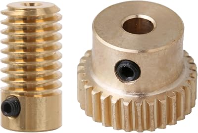 CNBTR 0.5 Mod Brass Gear Shaft 3mm Hole Worm Wheel 30T 16.2mm 1/30 Ratio