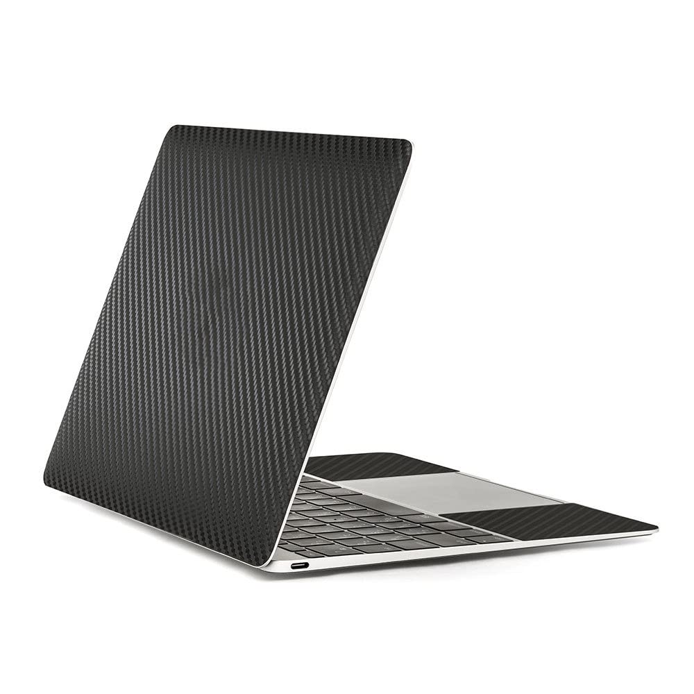 wraplus Skin Seal Compatible with MacBook Pro 13 inch 2019 2018 2017 2016 [Black Carbon] Cover Case