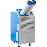 Global Industrial Commercial Industrial Portable Air Conditioner, 16800 BTU 1.5 Ton with Cold Air Nozzles, 115V, Cooling for up to 440 Square Feet, R-32