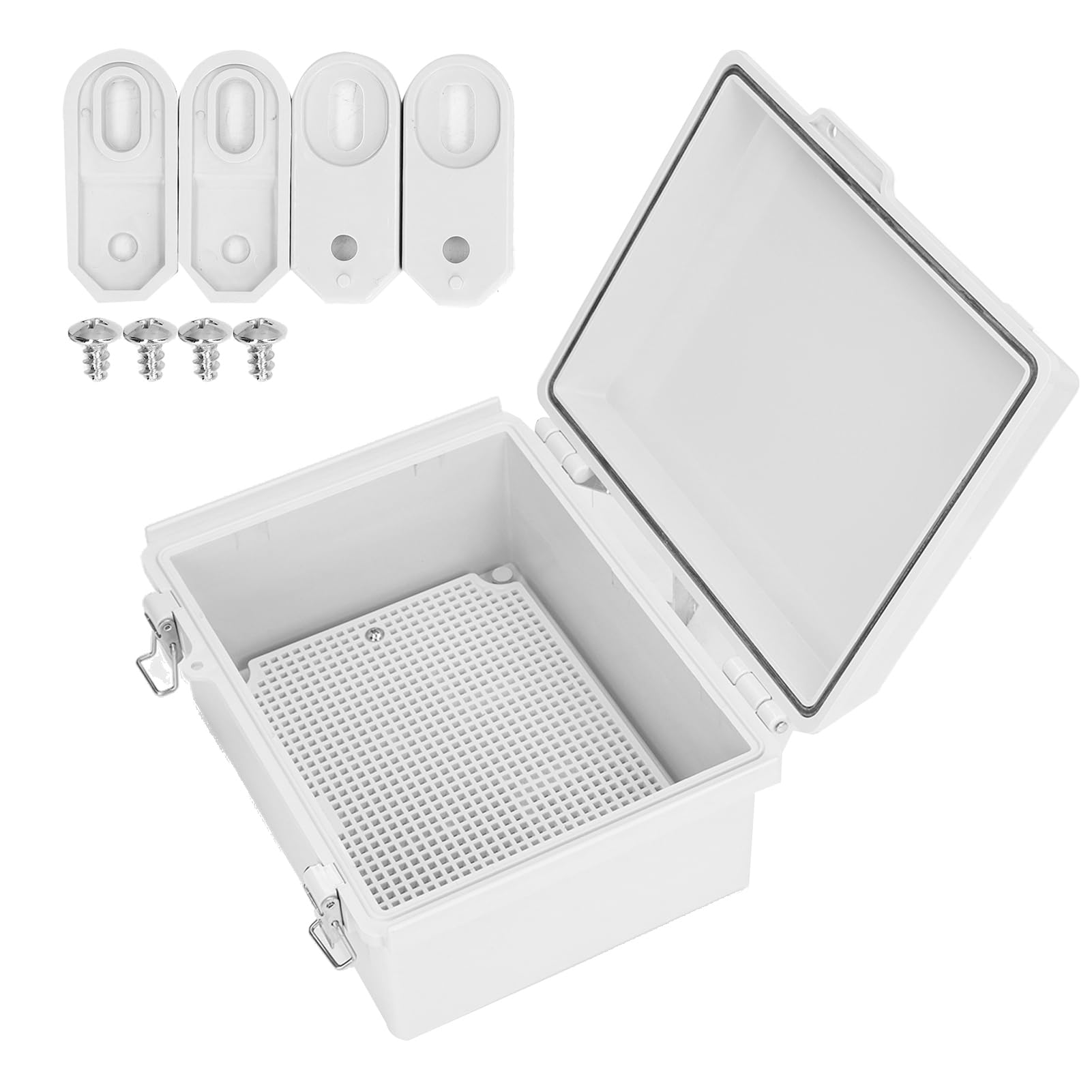 220 * 170 * 110mm Junction Box, IP67 Waterproof Dustproof Heat Resistant ABS Electrical Junction Case Lockable Enclosure Cable Connector Unit, For Outdoor Instruments Wiring Protection