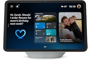 �鶹�� Echo Show 11 (newest model), Vibrant Full-HD 11" display with more viewing area and spatial audio, Glacier White, with